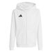 adidas Entrada26 Full Zip Hoodie Kids Sweatshirt, white/black, 7-8 Years