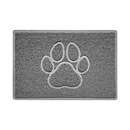 Nicoman PAW reliëf vorm deurmat vuilvanger jet-wasbare deurmat - (60x40cm/23,6x15,7inch, klein) grijs