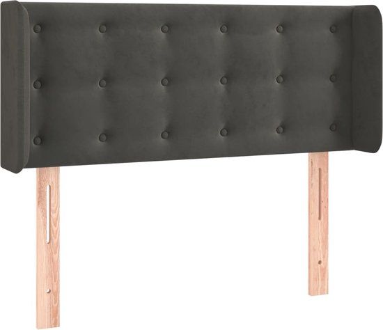 vidaXL Hoofdbord - 83x16x78/88 cm - Donkergrijs - Fluweel