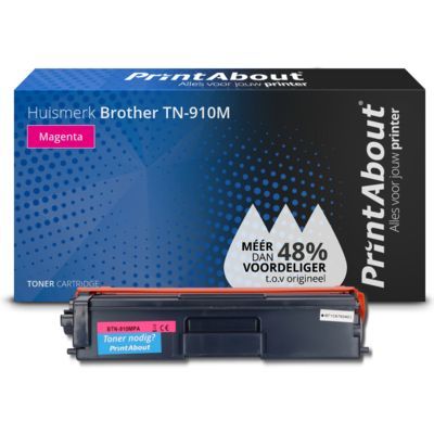PrintAbout Huismerk TN-910M Toner Magenta Extra High Yield | Compatible with Brother