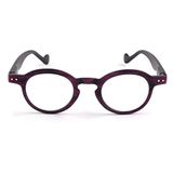 Contacta Woody Leesbril Dames Heren Houtlook Flexibele Stangen Paars +3.50