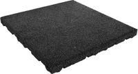 IVOL Rubber tegel 75 mm - 50 x 50 cm - Zwart