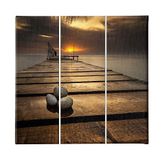 Homemania Brugfoto, 3-delig, natuur en landschappen per woonkamer, kinderkamer, meerkleurig, 69 x 3 x 50 cm, HM203PKNV-280, polyester, hout