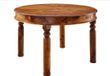 MASSIVMOEBEL24.DE Oxford #0332 table à manger acajou laqué brun clair 120x120x76 cm