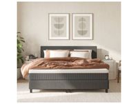 Emma Ensemble Confort Hôtelier 140x200 - Taupe - Lit et Matelas à ressorts Premium