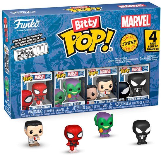 Funko Bitty Pop! Spider-Man - Spider-Man / Green Goblin / J. Jonah Jameson / Random Chase