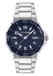 Plein Sport Titan 3H Quartz Analoog Horloge Roestvrij Staal En Blauw Kast: 100% Gerecycled Roestvrij Staal| Armband: Siliconen 44 mm
