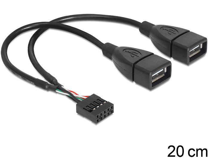 DeLOCK 83292 Zwart 0,2m