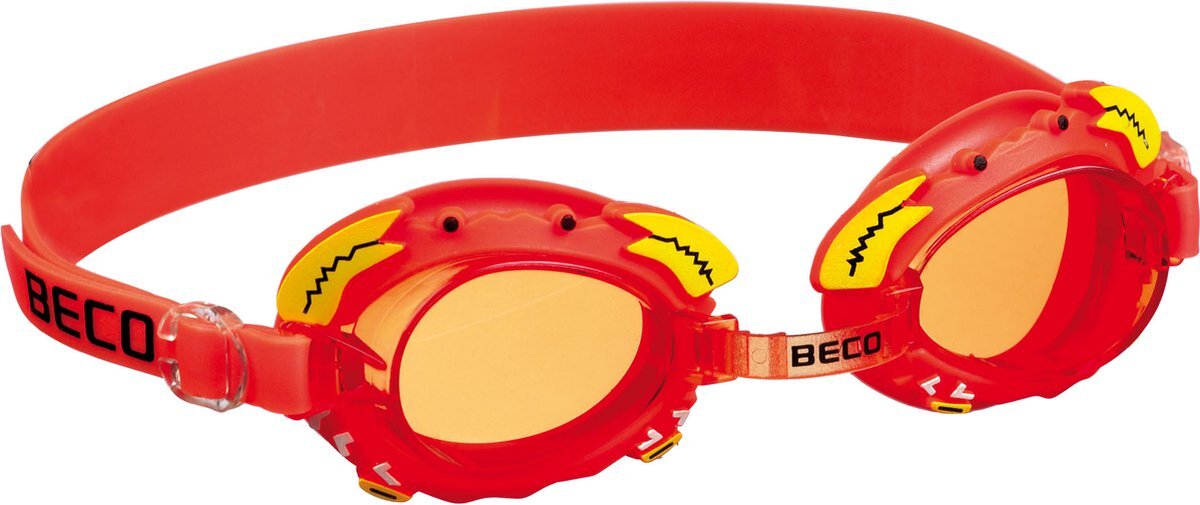 Beco kinder zwembril Palma, met krab design, rood/oranje, 4+