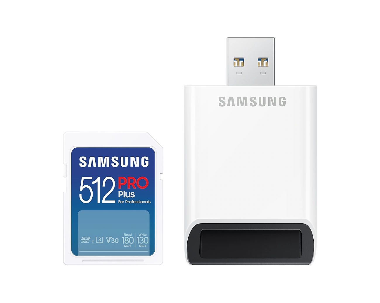Samsung PRO Plus 512GB SDXC UHS-I Memory Card - 180MB/s Read, 130MB/s Write