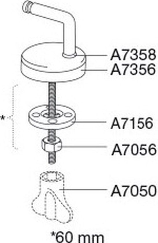 Pressalit Bevestigingsgarnituur Closetzitting Un3P999 - RVS - 5 jaar garantie