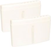 Excellent Houseware Radiator bak - 2x - waterverdampers/luchtbevochtigers - wit - kunststof - 19 x 13 cm
