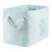 DII Bone Droge Kleine Ronde Huisdier Speelgoed en Accessoire Opslagruimte, 12"(Dia) x9"(H), Inklapbare Organizer Opslagrand voor Home Décor, Rechthoek, Rectangle Small, Paw Print Aqua