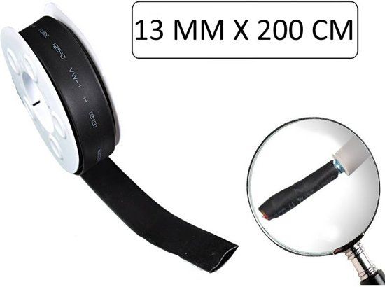 HOFFTECH Krimpkous 13mm x 2 Meter Zwart