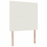 vidaXL - LED Hoofdbord - Crème - 100 cm - Corduroy Stof