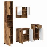 vidaXL Badkamermeubel Set 4 st Oud Hout 61 x 35 x 64 cm
