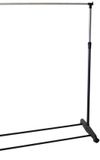 Gerimport Kledingrek - Enkele Stang - Mobiel Verrijdbaar - Metaal - Zilver - 90 x 160 cm