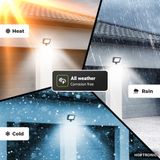 HOFTRONIC™ Lumos LED Breedstraler met bewegingssensor en schemerschakelaar - 50W 4770lm - 6500K - IP65 - vervangt 250W - 2 jaar garantie