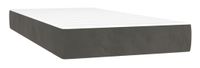 vidaXL Boxspringbed met matras, fluweel, donkergrijs, 80x200 cm