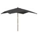 VidaXL Parasol met houten paal 300x300x273 cm antracietkleurig
