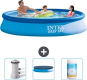 Intex Easy Set Zwembad - Rond - 366 x 76 cm - Blauw - Incl. Pomp & Afdekzeil