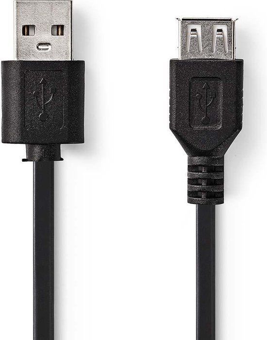 Nedis USB 3.0 A Male - USB 3.0 A Male - 1m - Zwart