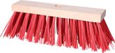 Buemag Bezemkop - Elaston - rood - hout - hard - 25 cm