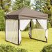 Maison Exclusive - Tente de réception pliable avec parois latérales, couleur taupe, 2x2 mètres