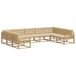 vidaXL - Buiten - bank - set - 9 - st - Wit - en - Beige