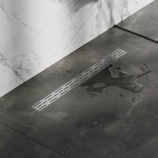 Brauer Douchegoot 80cm - RVS - Sleufrooster - Met Vloerflens