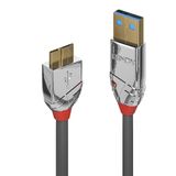 Lindy 36656 USB-kabel USB 3.2 Gen 1 (3.1 Gen 1) 0,5 m USB A naar Micro-USB B 5 Gbit/s Grijs