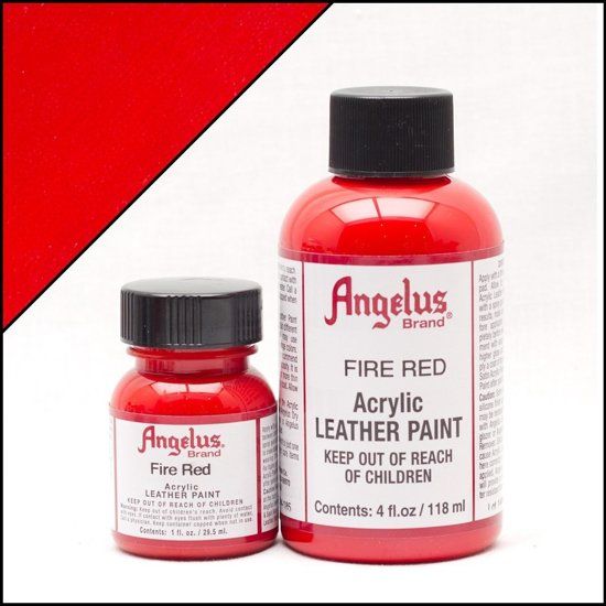 Angelus leerverf Vuur Rood 118ml/4oz - Voor glad lederen oppervlakken