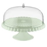 Guzzini - Tiffany, Taartplateau met bel - Groen Mauve, Ø 36 x h28 cm - 199400243