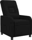 vidaXL Recliner Zwart Stof
