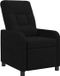 vidaXL Recliner Zwart Stof
