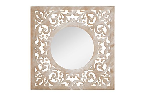 La Hacienda 55456 Vierkante Steen Effect Spiegel, Beige, 60 x 60 mm