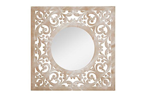 La Hacienda 55456 Vierkante Steen Effect Spiegel - Beige - 60 x 60 mm