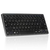 Bluestork - Clavier Bluetooth sans fil, clavier français Azerty, léger, silencieux, autonomie de 90 heures sur pile Bluetooth, rechargeable USB C, 14 touches multimédia - noir - neuf