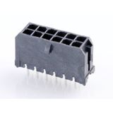 Molex 430451227 Male header, montage en (standaard) Totaal aantal polen: 12 Rastermaat: 3 mm Inhoud: 1 stuk(s) Tray