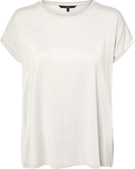 VERO MODA VMAVA PLAIN SS TOP GAJRS NOOS T-shirt - Snow White - XS