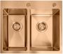 Rea Stalen Spoelbak Toby Brush Copper zonder keukenkraan