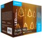 Modee Lichtsnoer Kerstdecoratie Kerstbomen 3 Meter - Kerstverlichting voor Buiten en Binnen - 110 LED Lampjes - 8 Lichtstanden - IP44 - 2700K - Warm Wit Licht - 3 stuks