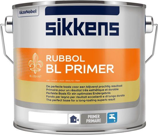 Sikkens Rubbol Bl Primer - Wit - 2.5L - Grondverf voor binnen - Mat