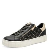 MARCO TOZZI Marco Tozzi 2-23701-42 sneakers voor dames, zwart goud., 38 EU