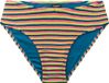 Protest MIXCelebad – Bikinibroekje Dames - Gestreept - High Waist - Polyester/Elastaan - Guava Pink - XL/42
