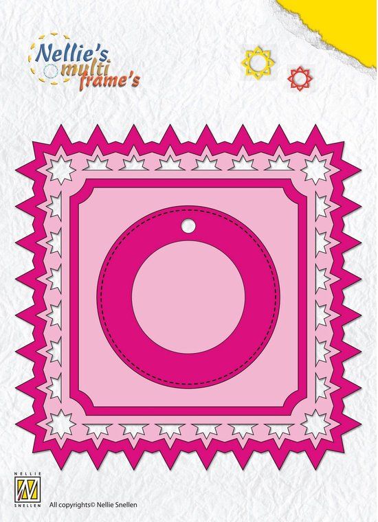 Nellie's Choice MFD099 Snijmal Multi Frame Die square label Christmas