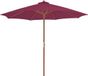 Syfax Parasol met houten paal 300 cm bordeauxrood