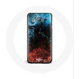 Maniacase Hoesje voor Samsung Galaxy A3 abstracte textuur achtergrond rood zwart blauw