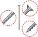 Fischer 50x Power-Fast II FPF II CTP 6 x 220 mm BC Senkkopf met binnenzesrond TX30 deel draad gegalvaniseerd blauw gepassiveerd