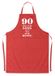 mijncadeautje kitchenware Mijcadeautje Luxe schort - 90 jaar - en ik kook als de beste - rood